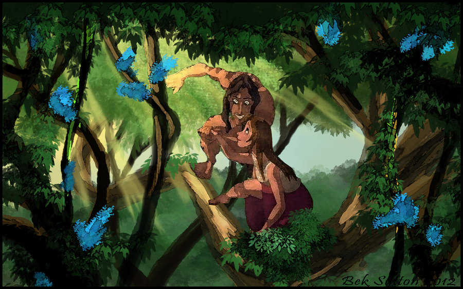 Walt Disney's Tarzan Fan Art: Tarzan and Jane.