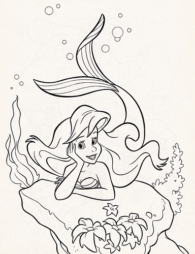  Walt Дисней Coloring Pages - Princess Ariel