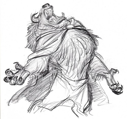  Walt Дисней Sketches - The Beast