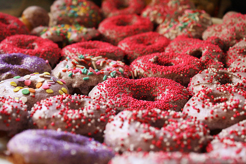 never ending rows of donuts
