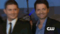 Jensen & Misha - SPN 100th Episode Party - jensen-ackles-and-misha-collins fan art
