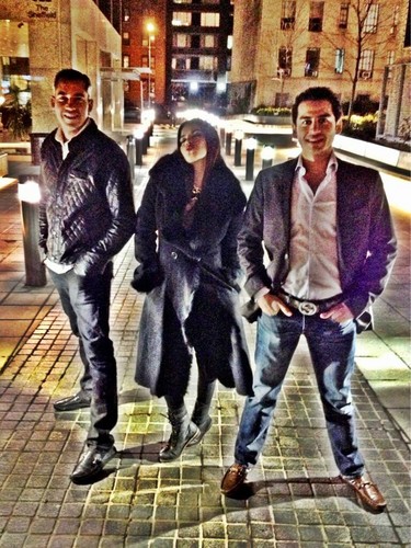 MAITE PERRONI WITH JORGE AND CHANO IN PARTY (APRIL 13)