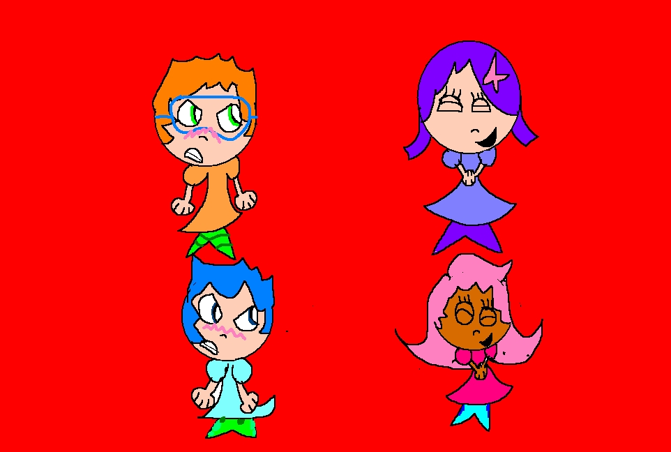 Bubble Guppies fan Art: funny oona and molly mad nonny and gil.