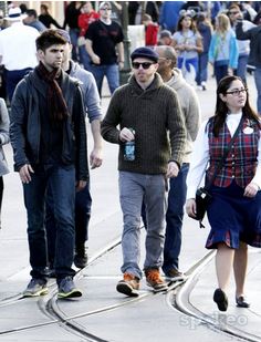  Luke with his Friends Jesse Tyler Ferguson and Justin Mikita, in Disneyland (January, 16 2012)