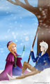 Anna and Jack Frost - frozen fan art