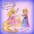 Anna and Rapunzel - frozen fan art