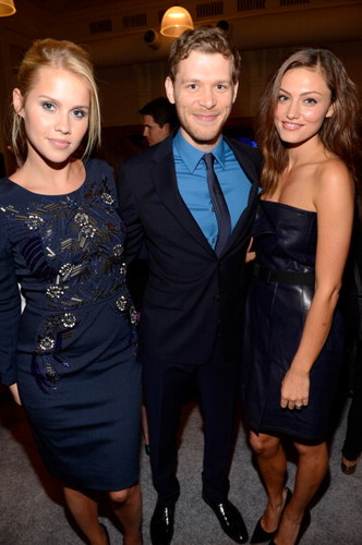 The CW's 2013 Upfront: Joseph Morgan with Claire Holt and Phoebe Tonkin
