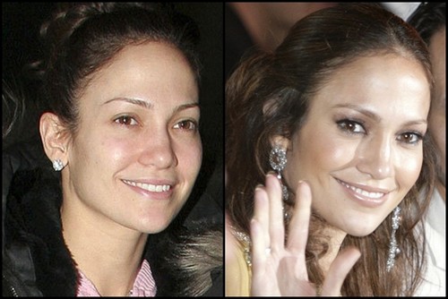  jennifer lopez before and after makeup