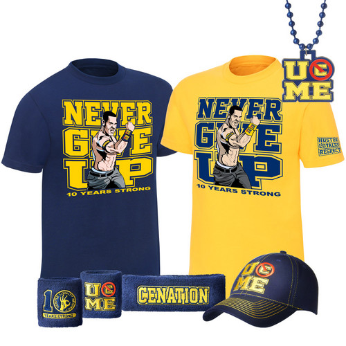  john cena 10 years strong ultimate t-shirts package - wwegifts.com