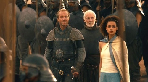 jorah and barristan with missandei