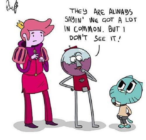 Bubblegum and Gumball  Adventure time anime, Adventure time characters,  Adventure time art