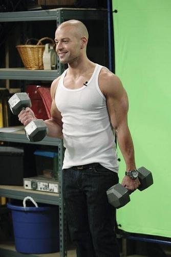 Joey working out