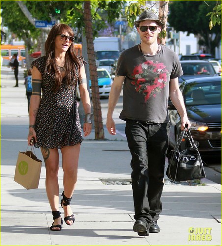 Joseph Morgan and Persia White in West Hollywood