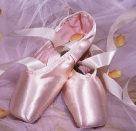  담홍색, 핑크 Ballet Shoes