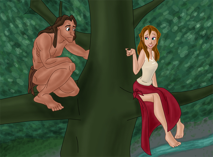 Tarzan and Jane fan Art: Tarzan and Jane.