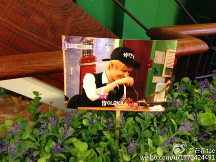 The shop keeper actually placed a photo from WGM to show that Taemin went there before 