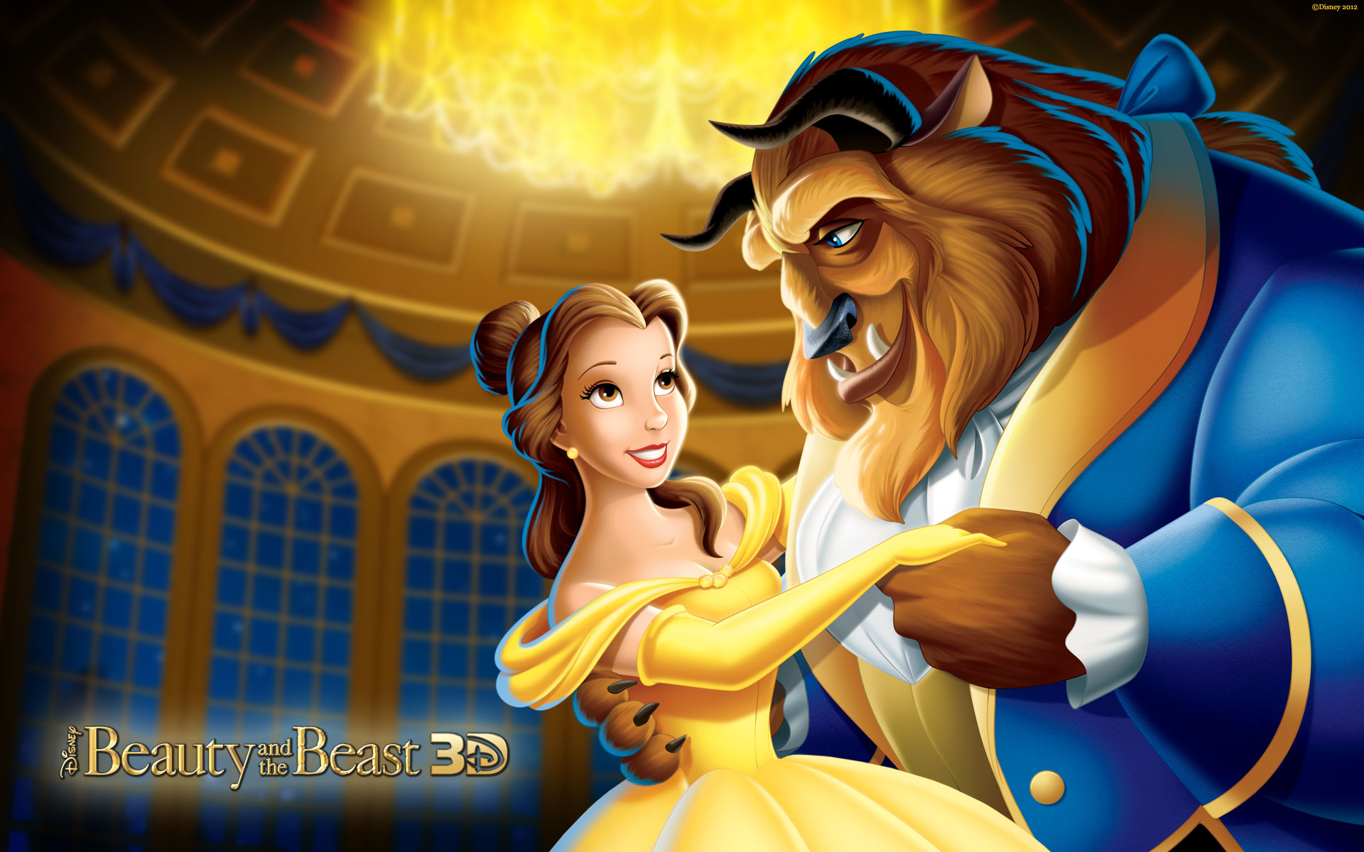 10. "Beauty and the Beast" Disney Princess Nail Art - wide 8