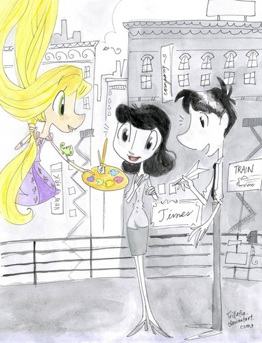  George and Meg meet Rapunzel