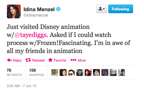 Idina Menzel about Frozen