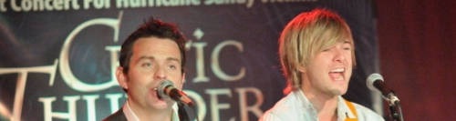  Keith performing with Celtic Thunder for Hurricane Sandy Victims