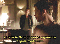 Klaus + getting touchy about art. 