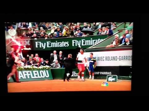  Nadal Almost Gets Attacked door Idiot at RG