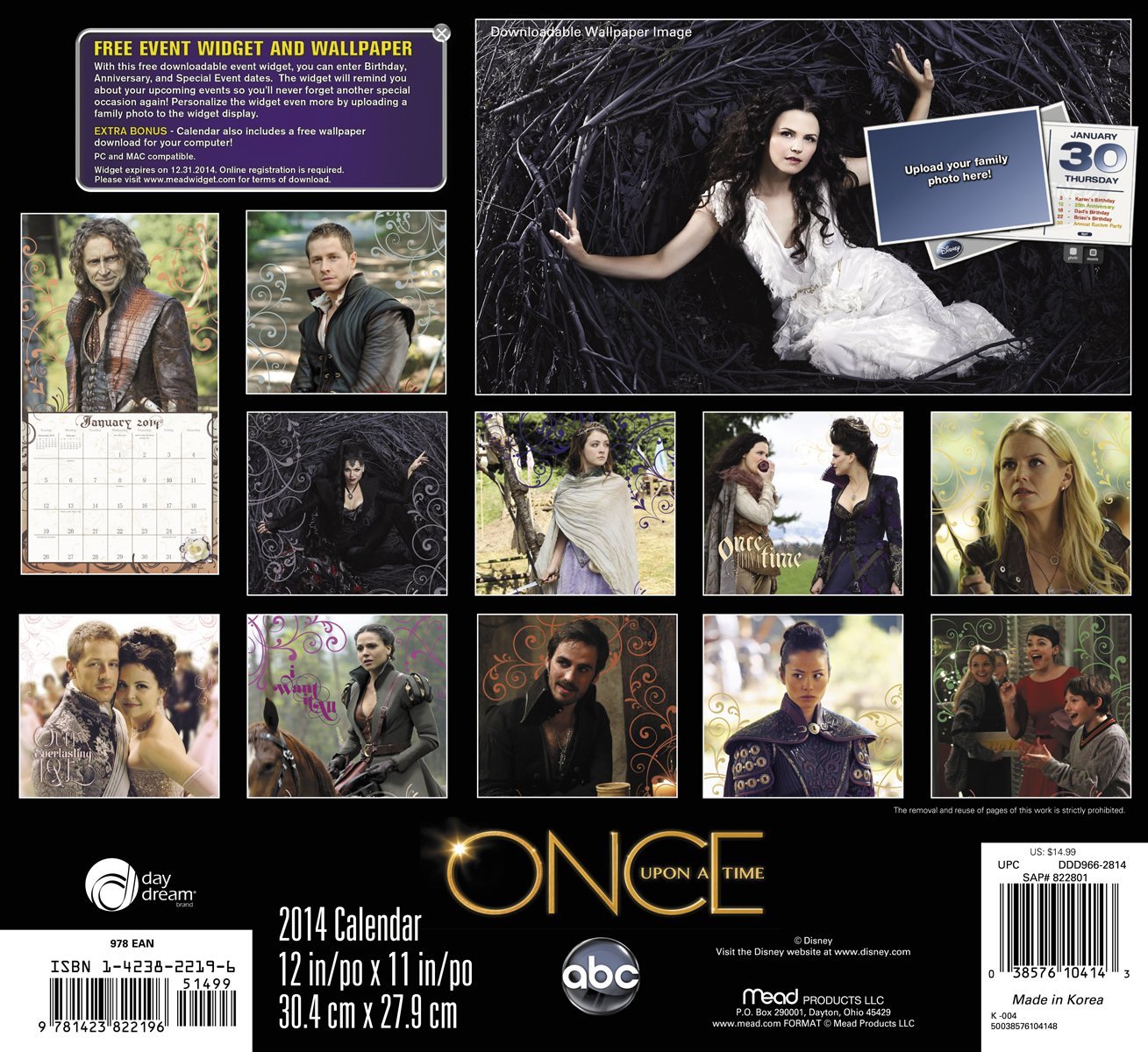 Once Upon A Time 2022 Calendar Once Upon A Time 2014 Wall Calendar - Once Upon A Time Photo (34677448) -  Fanpop