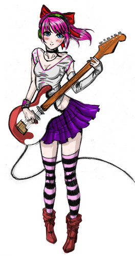 guitarra anime girl