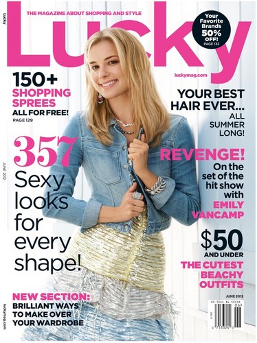 Emily camioneta, van Camp on Lucky Magazine June 2012 Issue