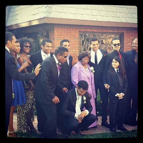  Jackson family at the wedding of Taj Jackson