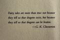 Quote from writer G. K. Chesterton - fairy-tail photo