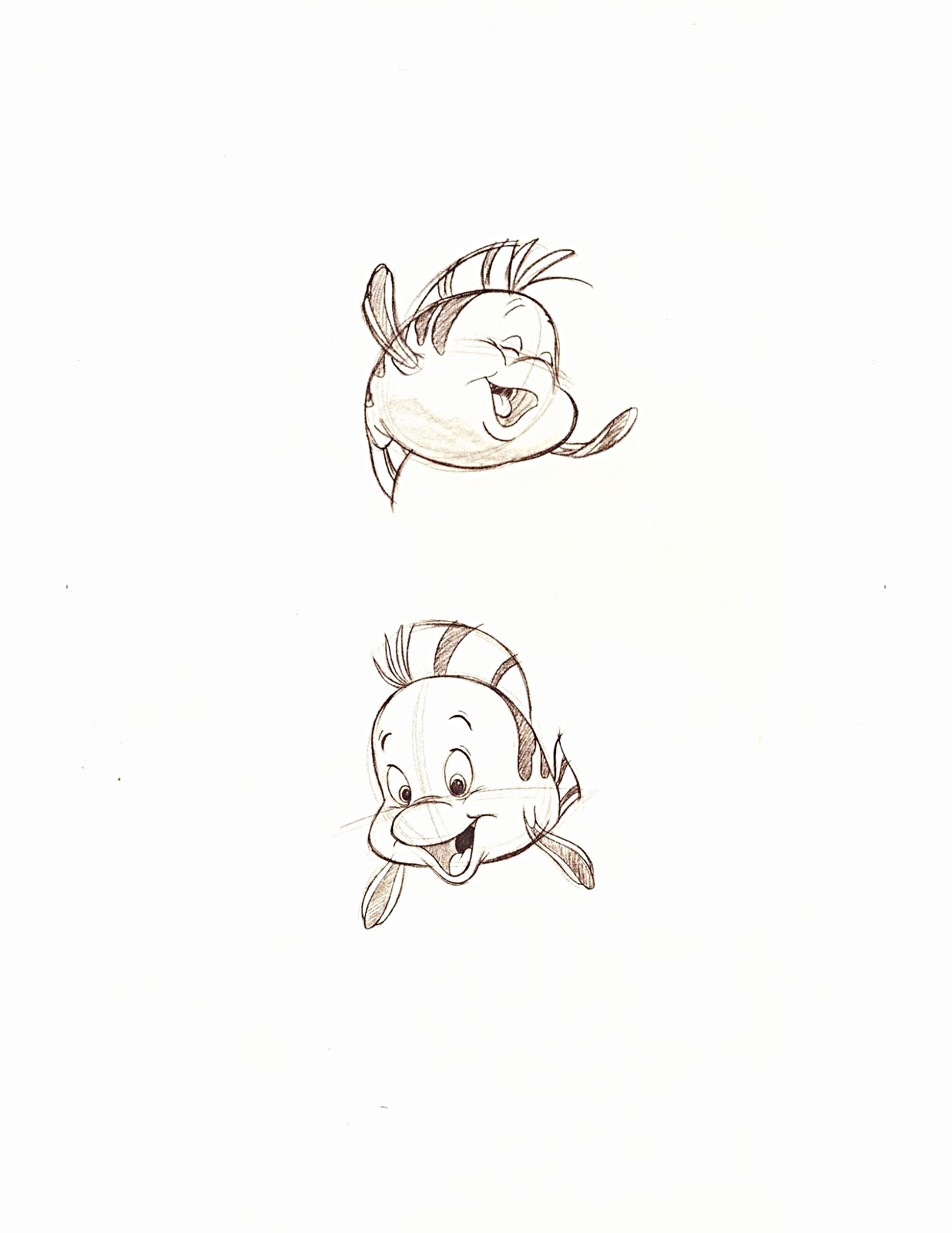 Flounder Disney Drawing