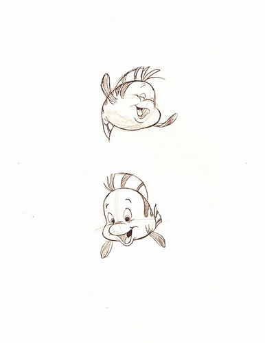 Walt Disney Sketches - Flounder