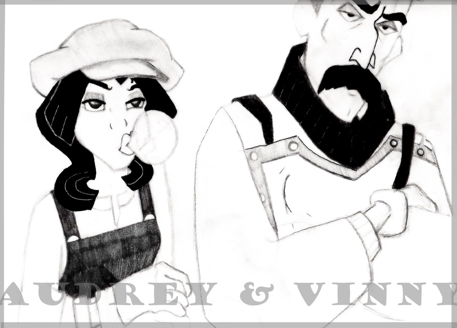 Audrey and Vinny - Atlantis Fan Art
