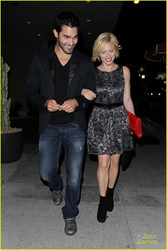  Brittany Snow and Tyler Hoechlin leaving Bootsy Bellows on Friday night (May 10)