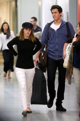 Emma Watson And Her Boyfriend Will Adamowicz Touch Down In New York City On June, 24