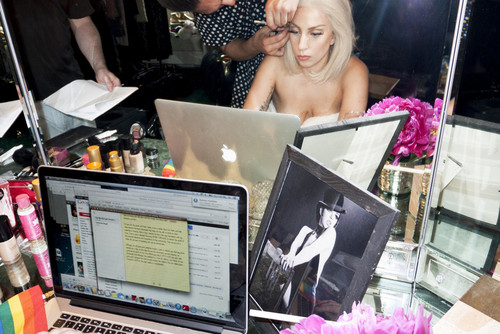 Gaga at NYC Pride Rally on June 28 (By Terry Richardson)