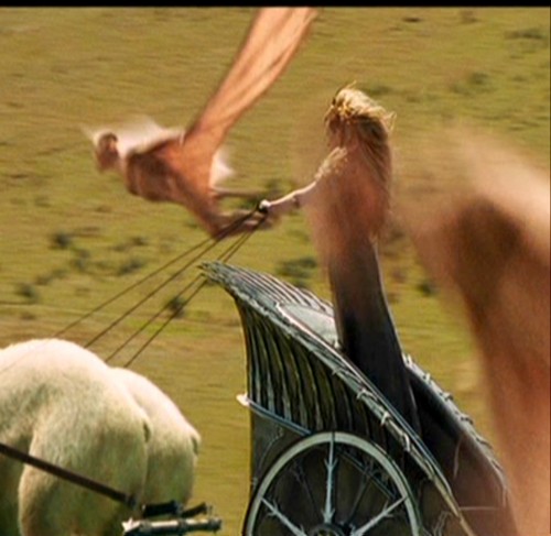 Jadis sends her demons up to fight the Gryphons