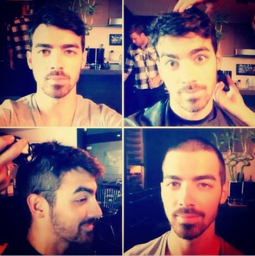  Joe Jonas shaved his head