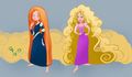 Merida and Rapunzel's hair switched - disney-princess photo