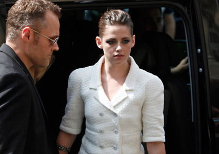 Kristen at the 2013 Chanel fashion show in Paris,France