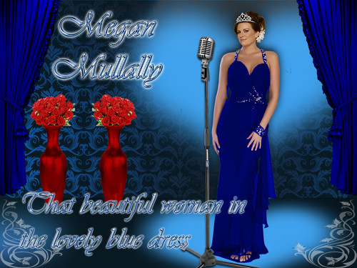  Megan Mullally - That beautiful woman in the lovely blue dress