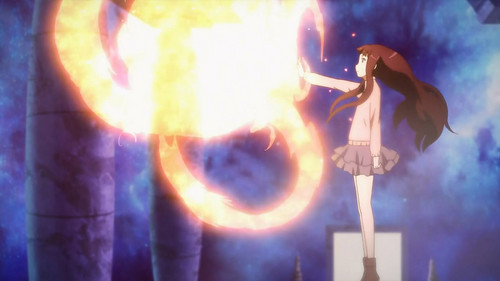  Cool, she's using a feuer skill!