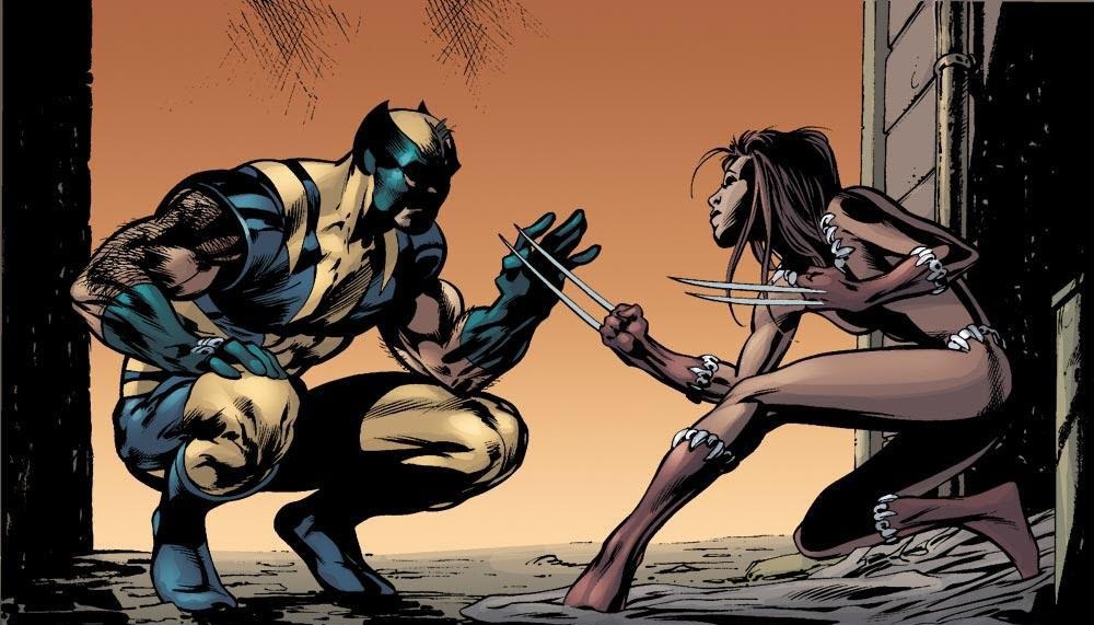Women of the X Photo: X-23 / Laura Kinney vs. Wolverine / James Howlett.