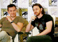 McFassy at Comic Con - james-mcavoy-and-michael-fassbender fan art