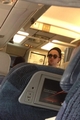 Robert on plane to L.A. - robert-pattinson photo