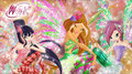 Tecna, Musa & Flora Sirenix ~ Wallpaper. - the-winx-club fan art