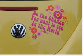  hippie quote on a van