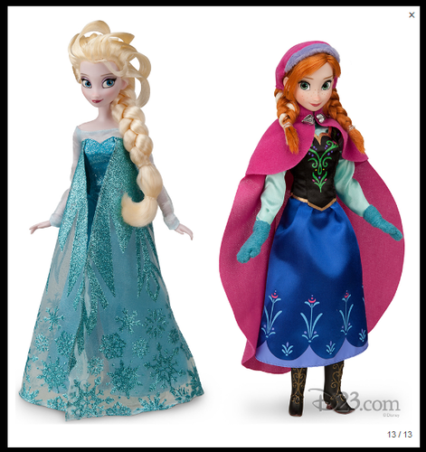  Anna and Elsa disney Store muñecas
