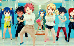  Fairy Tail doing the Gangnam Style! XD